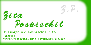 zita pospischil business card